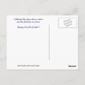 7月4日の独立はがき ポストカード (裏面)