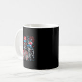7月4日の独立国おもしろいのスケルトン3 コーヒーマグカップ (正面左)