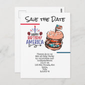 7月4日の独立日の保存パーティー   ポストカード (正面/裏面)