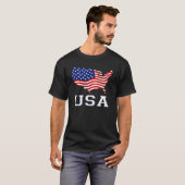 7月4日の独立日叔父サム・ハット・アメリカ Tシャツ (正面フル)
