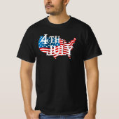 7月4日の独立日叔父サム・ハット・アメリカ Tシャツ (正面)