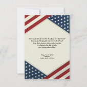 7月4日の独立記念日おめでとう サンキューカード (裏面)