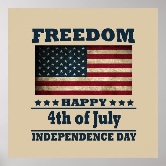 7月4日の独立記念日おめでとう ポスター (正面)