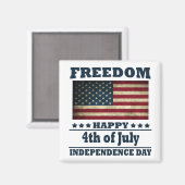 7月4日の独立記念日おめでとう マグネット (正面/裏面)