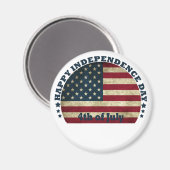7月4日の独立記念日おめでとう マグネット (正面/裏面)