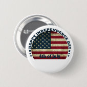 7月4日の独立記念日おめでとう 缶バッジ (正面&裏面)