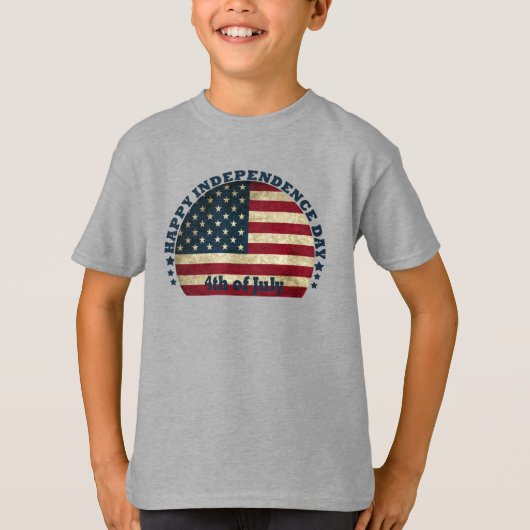 7月4日の独立記念日おめでとう Tシャツ (正面)
