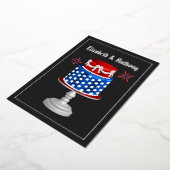 7月4日の独立記念日のフォイル結婚招待状 箔招待状 (回転した状態)