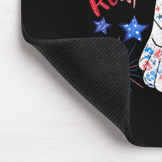 7月4日の独立記念日の愛国的なおもしろいスポック マウスパッド (コーナー)