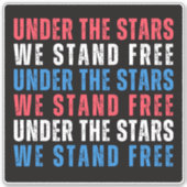 7月4日の独立記念日の愛国的ステッカー シール (正面)