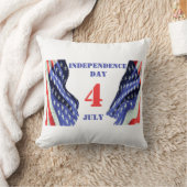 7月4日の独立記念日の米国国旗 クッション (ブランケット)