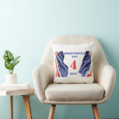 7月4日の独立記念日の米国国旗 クッション (椅子)