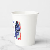 7月4日の独立記念日の米国国旗 紙コップ (左)