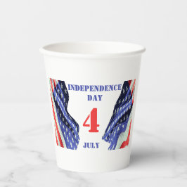7月4日の独立記念日の米国国旗 紙コップ