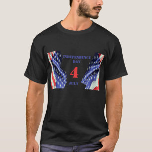 7月4日の独立記念日の米国国旗 Tシャツ