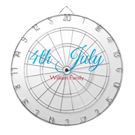 7月4日の独立記念日の追加文字カスタム ダーツボード (正面)