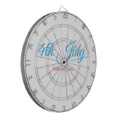 7月4日の独立記念日の追加文字カスタム ダーツボード (正面左)