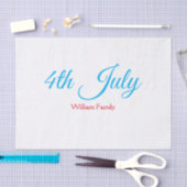 7月4日の独立記念日の追加文字カスタム 薄葉紙 (クラフト)