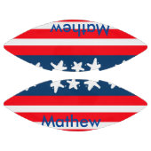 7月4日の独立記念日を追加ネーム文字米国国旗 アメリカンフットボール (パネル)