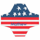 7月4日の独立記念日を追加ネーム文字米国国旗 サッカーボール (フラット)