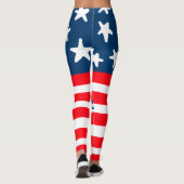 7月4日の独立記念日を追加ネーム文字米国国旗 レギンス (裏面)