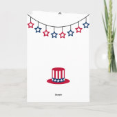 7月4日の独立記念日アメリカン・イーグル カード (裏面)