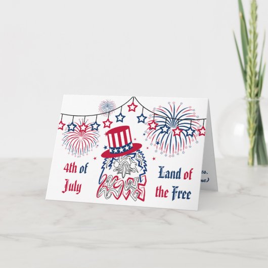 7月4日の独立記念日アメリカン・イーグル カード (正面)