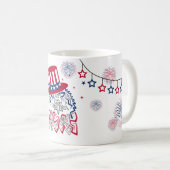 7月4日の独立記念日アメリカン・イーグル コーヒーマグカップ (正面右)