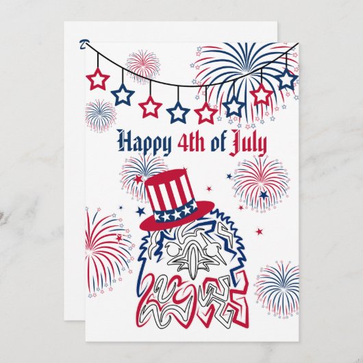 7月4日の独立記念日アメリカン・イーグル シーズンカード (正面/裏面)