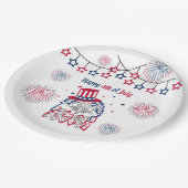 7月4日の独立記念日アメリカン・イーグル ペーパープレート (アングル)