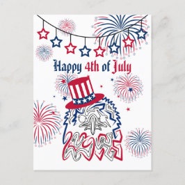 7月4日の独立記念日アメリカン・イーグル ポストカード