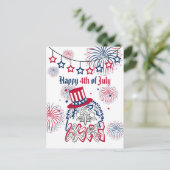 7月4日の独立記念日アメリカン・イーグル ポストカード (スタンド正面)