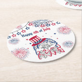 7月4日の独立記念日アメリカン・イーグル ラウンドペーパーコースター (アングル)