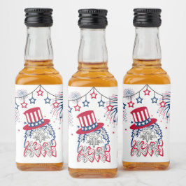 7月4日の独立記念日アメリカン・イーグル リキュールボトルラベル