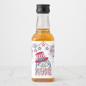 7月4日の独立記念日アメリカン・イーグル リキュールボトルラベル (正面)