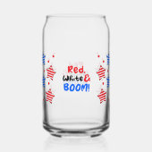 7月4日の独立記念日カングラス ガラス缶 (正面)