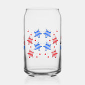 7月4日の独立記念日カングラス ガラス缶 (左)