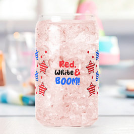 7月4日の独立記念日カングラス ガラス缶