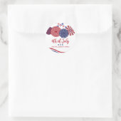 7月4日の独立記念日パーティースタンプ ラウンドシール (バッグ)