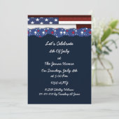 7月4日の独立記念日パーティー招待状 招待状 (スタンド正面)