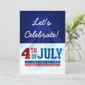 7月4日の独立記念日パーティー招待状 招待状 (スタンド正面)
