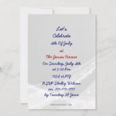 7月4日の独立記念日パーティー招待状 招待状 (裏面)