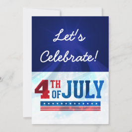 7月4日の独立記念日パーティー招待状 招待状