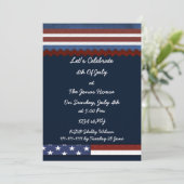 7月4日の独立記念日パーティー招待状 招待状 (スタンド正面)