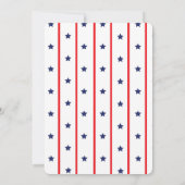 7月4日の独立記念日パーティー 招待状 (裏面)