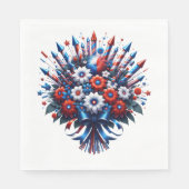 7月4日の独立記念日ブーケ スタンダードランチョンナプキン (正面)