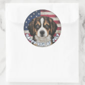 7月4日の独立記念日ベルネーズサークル ラウンドシール (バッグ)