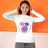 7月4日の独立記念日レッドブルーホワイト Tシャツ