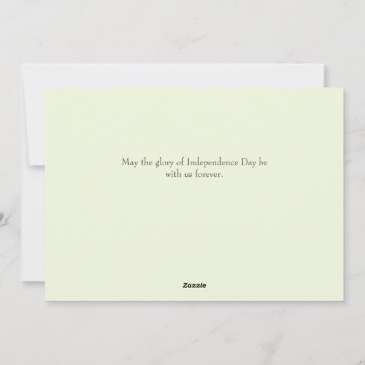 7月4日の独立記念日赤白青写真 シーズンカード (裏面)