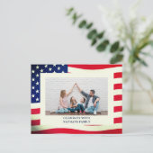 7月4日の独立記念日赤白青写真 シーズンポストカード (スタンド正面)